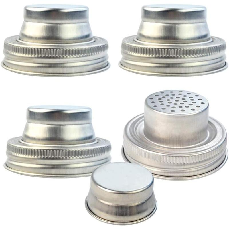 Deep Drawing Stainless Steel Mason Jar Shaker Lids Caps for Kitchenware Application Factory1