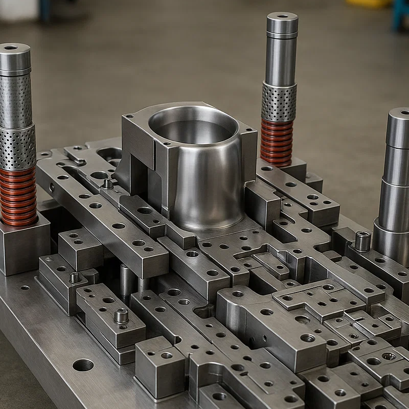 Unified Progressive and Deep Drawing Stamping in a Single Die4